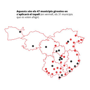 47 municipis gironins on s'aplicarà el topall